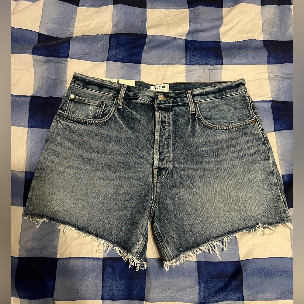 NWT Agolde Riley Denim Shorts Sz 34